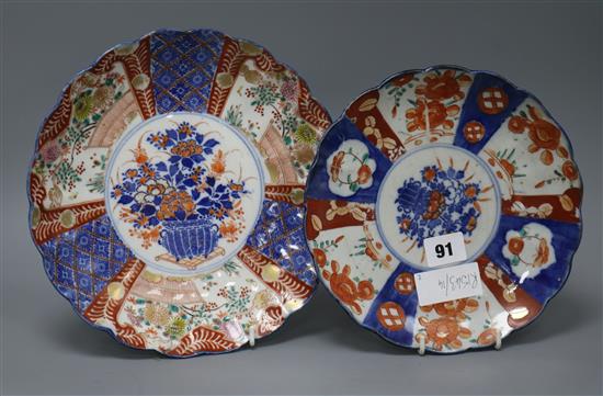 Two Imari plates